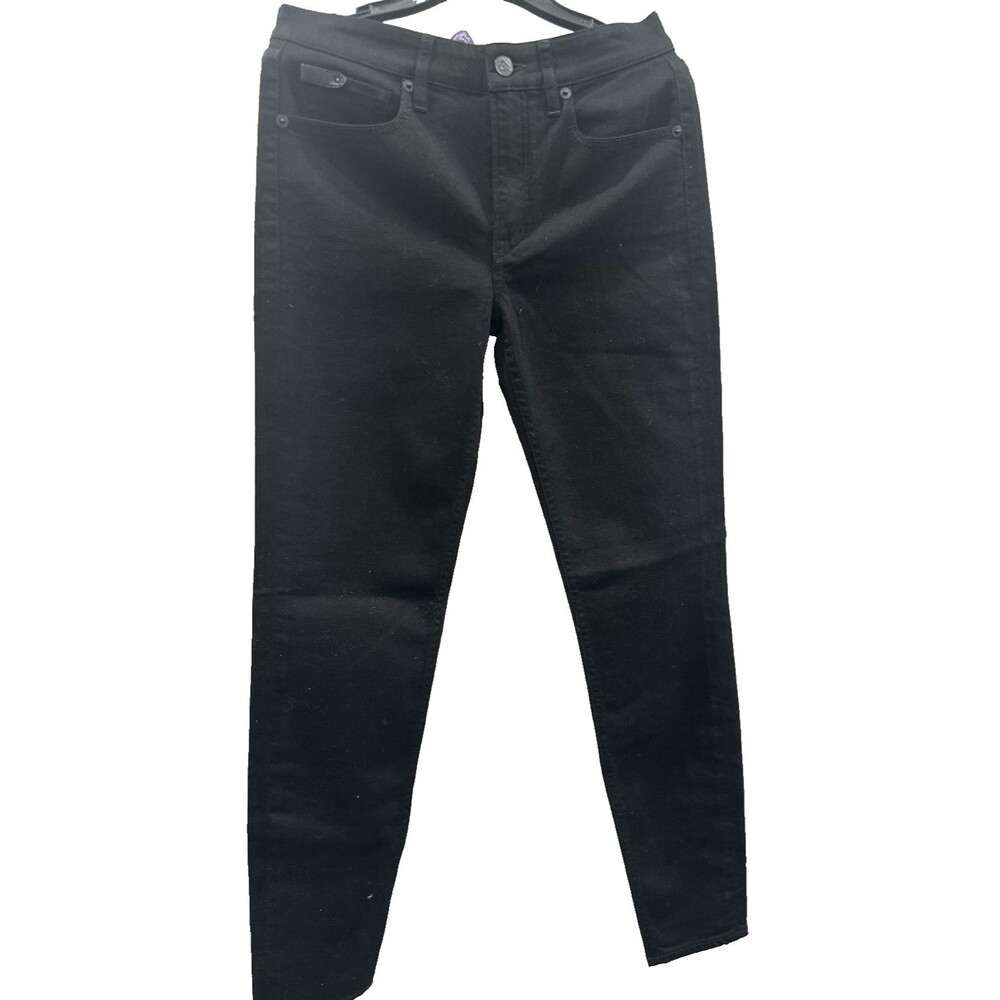 Ralph Lauren 105  Black Wash Mid-Rise Skinny Jeans Classic Style Size 25in